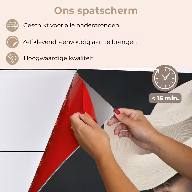 Vrouw - Golvende - Hoed keuken achterwand spatscherm klein -spatscherm_NL