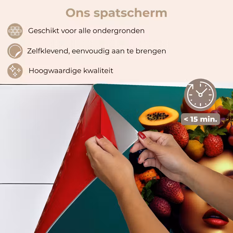 Vrouw - Hoodtooi - Tropisch - Fruit - Druiven keuken achterwand spatscherm klein -spatscherm_NL