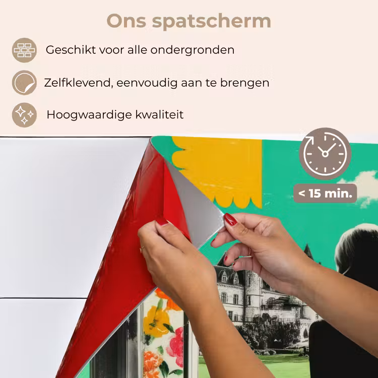 Vrouw - Keuken - Katten - Doorkijk keuken achterwand spatscherm klein -spatscherm_NL