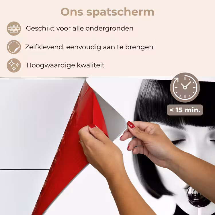 Vrouw - Lolly - Zwart - Wit keuken achterwand spatscherm klein -spatscherm_NL