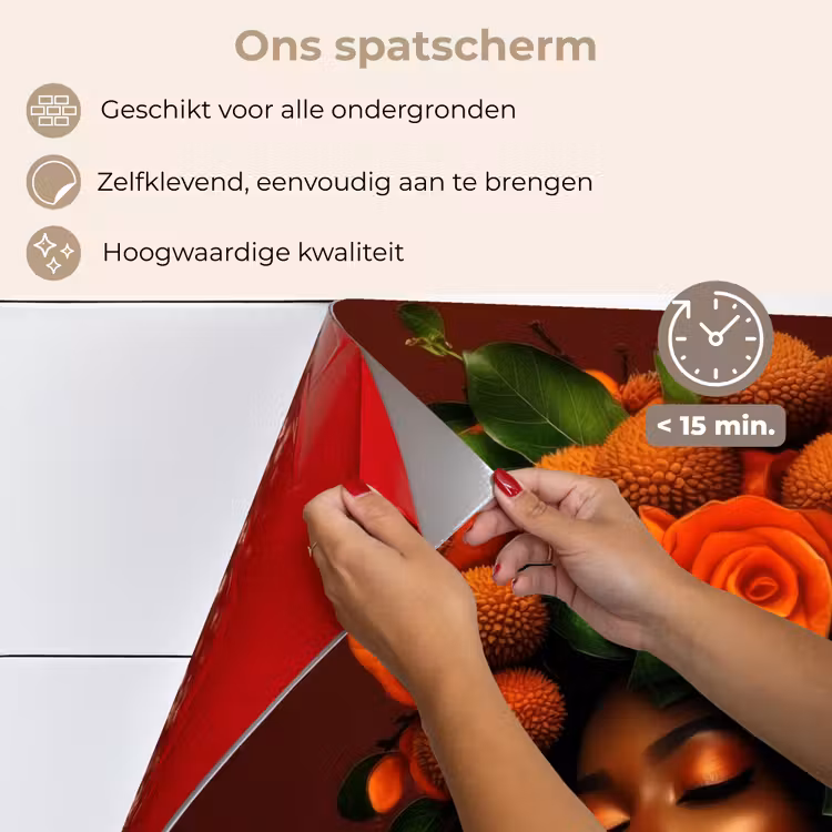 Vrouw - lychee - exotisch keuken achterwand spatscherm klein -spatscherm_NL