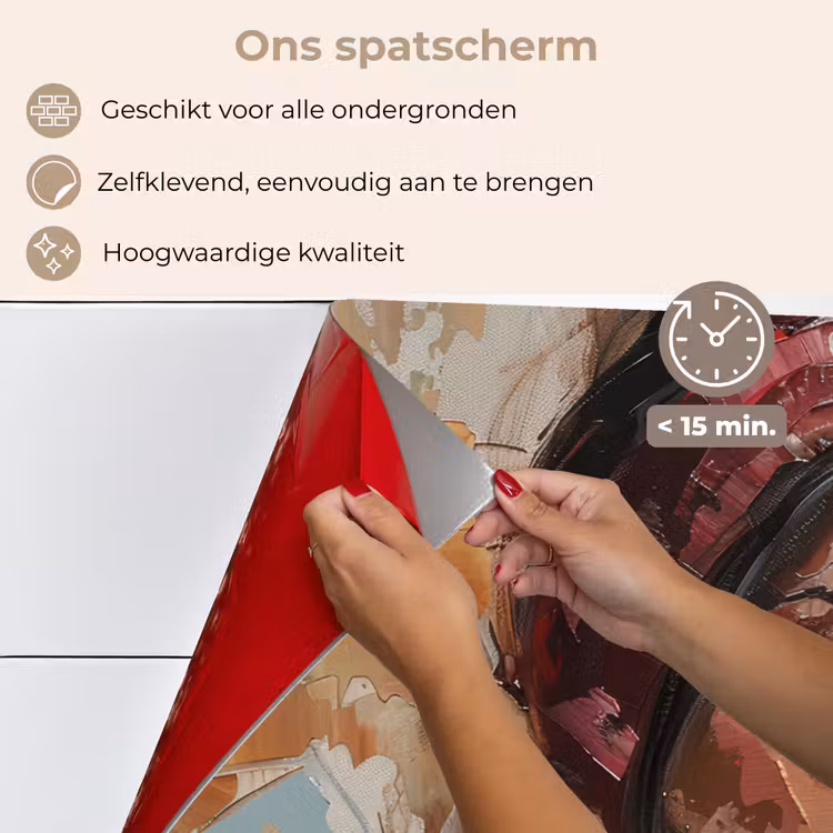 Vrouw - Verflook - Portret - Modern keuken achterwand spatscherm klein -spatscherm_NL