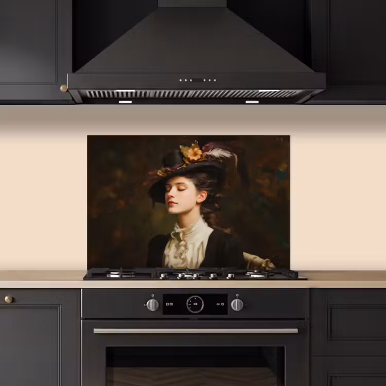 Vrouw - Victoriaans - Portret keuken achterwand spatscherm klein -sfeer1