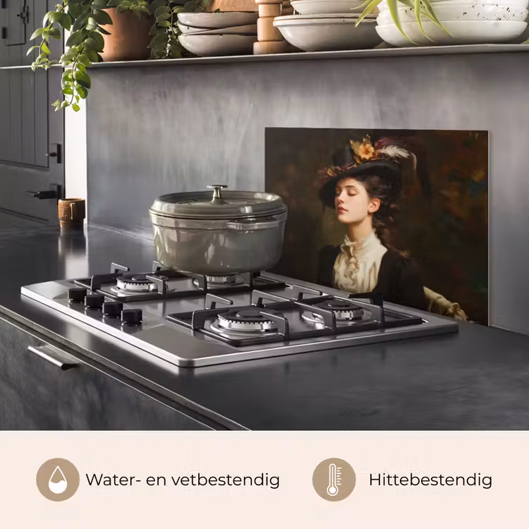 Vrouw - Victoriaans - Portret keuken achterwand spatscherm klein -usp_NL