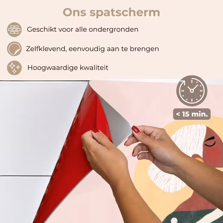 Vrouw - Zon - Kleurrijk keuken achterwand spatscherm klein -spatscherm_NL