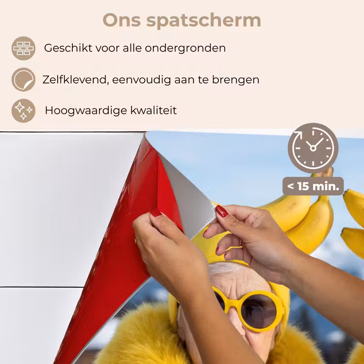 Vrouwen - Bananen - Geel keuken achterwand spatscherm klein -spatscherm_NL