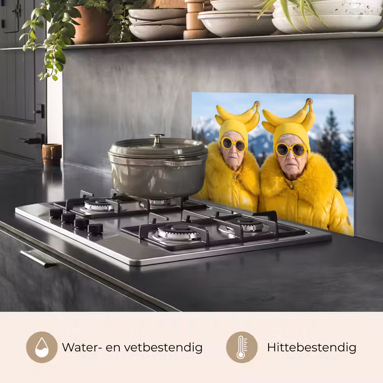 Vrouwen - Bananen - Geel keuken achterwand spatscherm klein -usp_NL