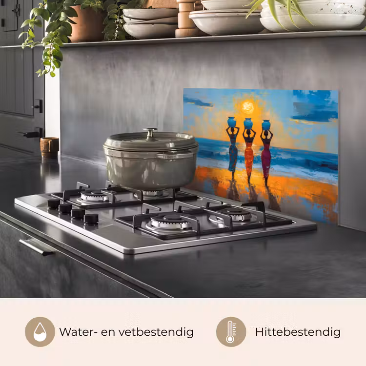 Vrouwen - Strand - Zondsondergang keuken achterwand spatscherm klein -usp_NL