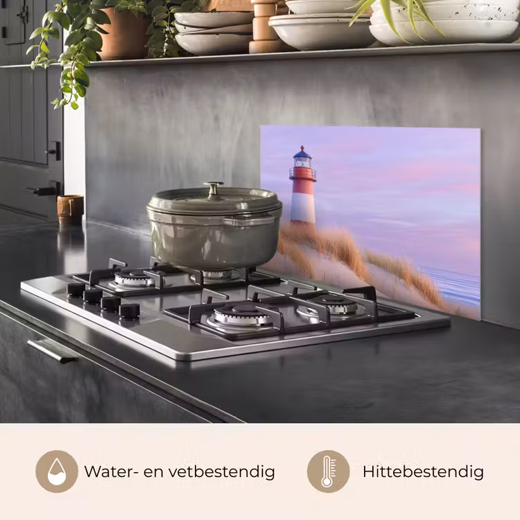 Vuurtoren - Duinen - Zonsondergang keuken achterwand spatscherm klein -usp_NL