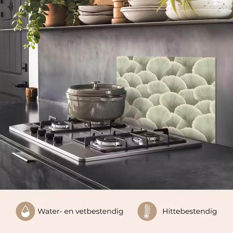 Waaier - Blad - Groen keuken achterwand spatscherm klein 900 -usp_NL