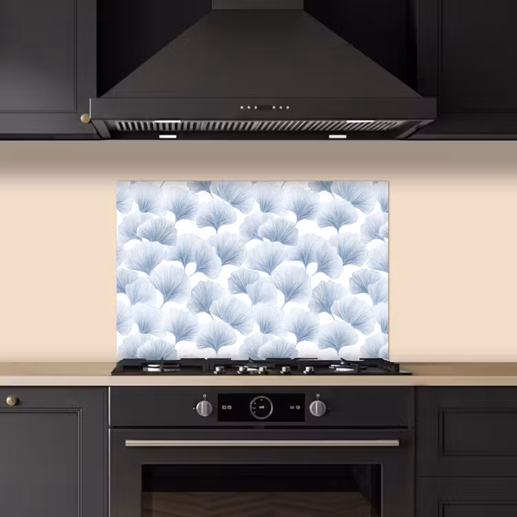 Waaier - Modern - Blauw keuken achterwand spatscherm klein 900 -sfeer1