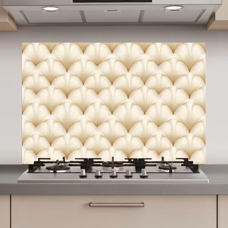 Waaier - Motief -  Goud keuken achterwand spatscherm klein 900 -3d_website