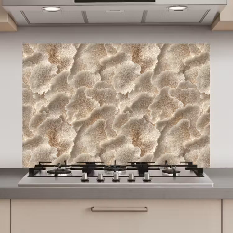 Waaierstructuren - Beige - Vezeltextuur keuken achterwand spatscherm klein 900 -3d_website