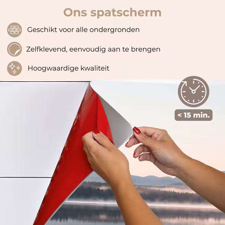 Water - Bomen - Mistlaag keuken achterwand spatscherm klein -spatscherm_NL