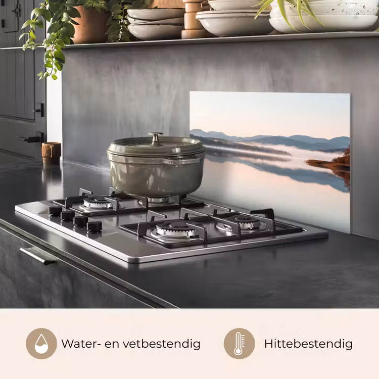 Water - Bomen - Mistlaag keuken achterwand spatscherm klein -usp_NL