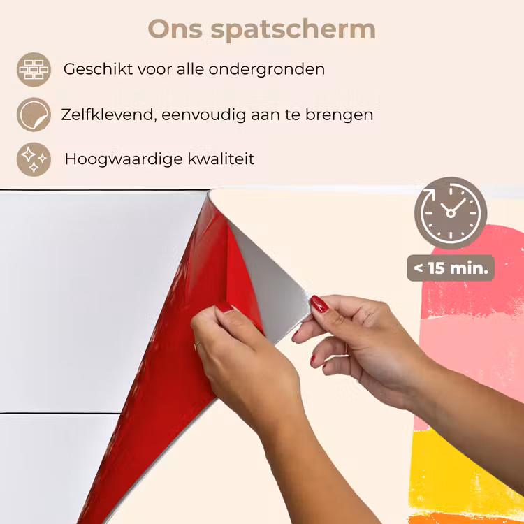 Waterijsje - Retro - Stokje - Roze keuken achterwand spatscherm klein -spatscherm_NL