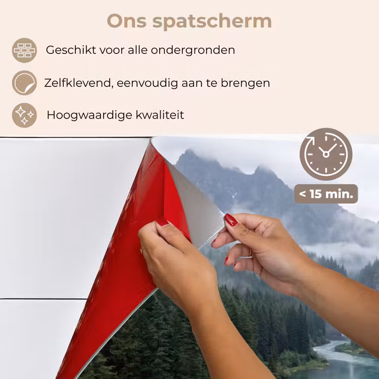 Waterval - Bomen - Bergen keuken achterwand spatscherm klein -spatscherm_NL