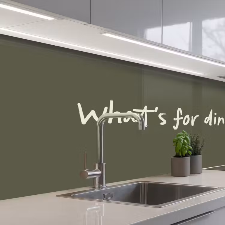 Whats for dinner? keuken achterwand 2 middel -3d_schuin