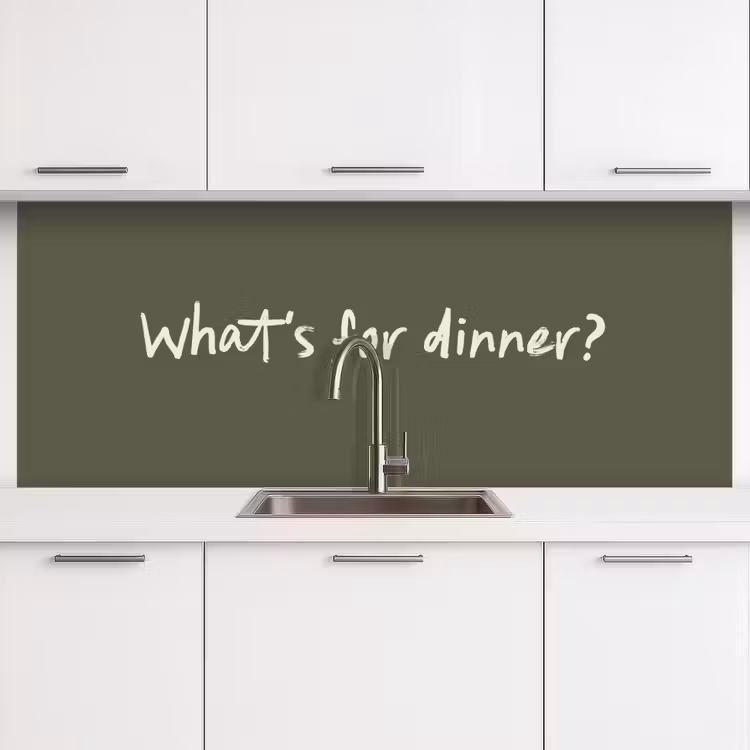 Whats for dinner? keuken achterwand 2 middel -3d