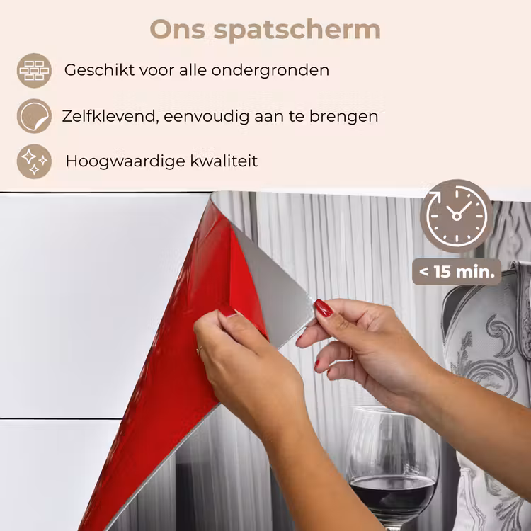 Wijn - Cowboylaarzen - Raamlicht - Wit keuken achterwand spatscherm klein -spatscherm_NL