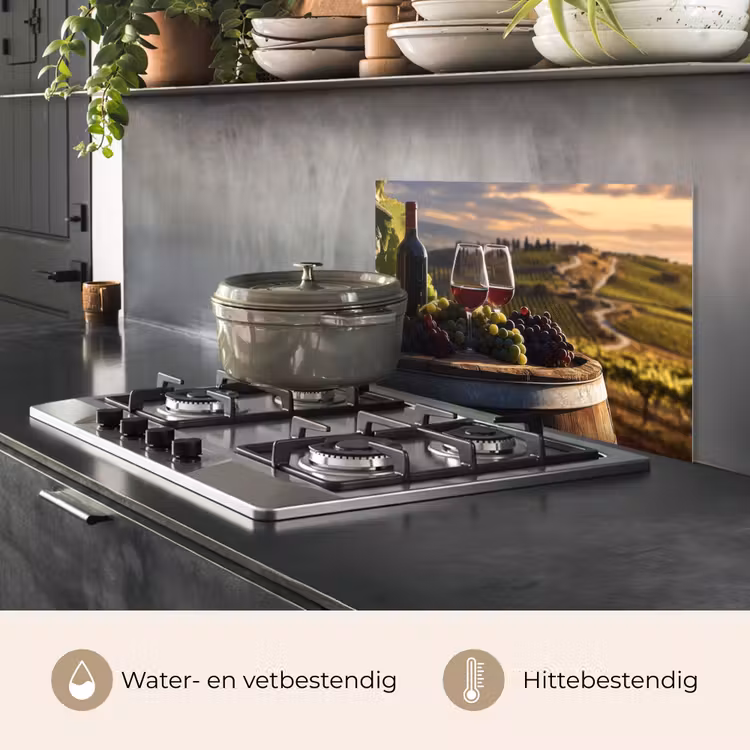 Wijn - Druiven - Heuvels - Landschap keuken achterwand spatscherm klein -usp_NL