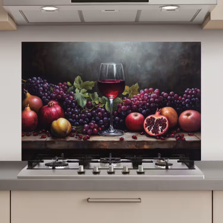 Wijn - Fruit - Stilleven keuken achterwand spatscherm klein -3d_website