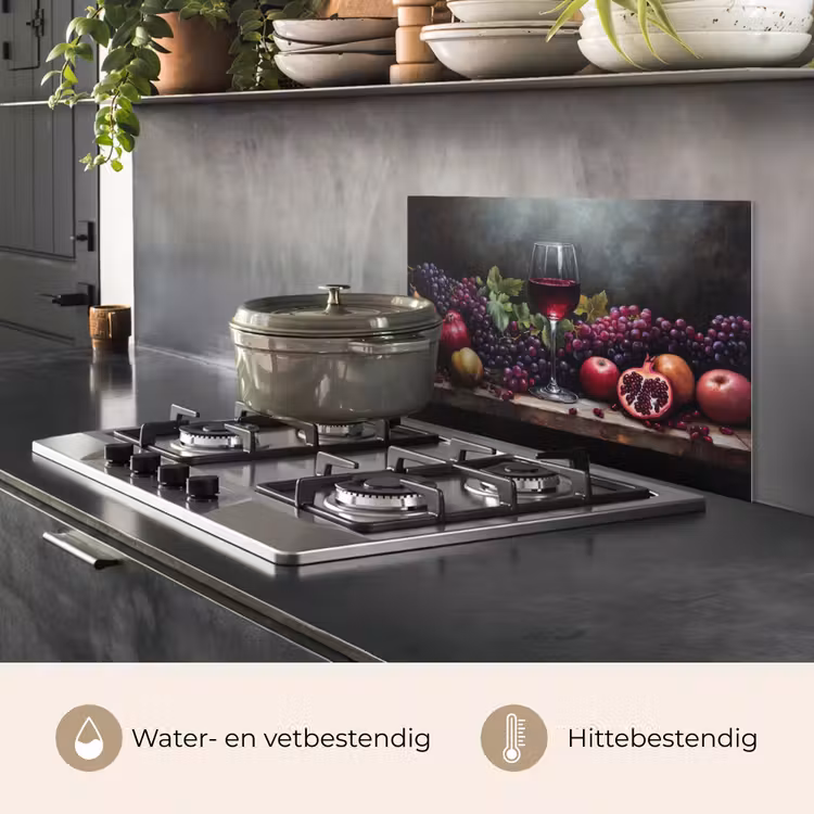 Wijn - Fruit - Stilleven keuken achterwand spatscherm klein -usp_NL