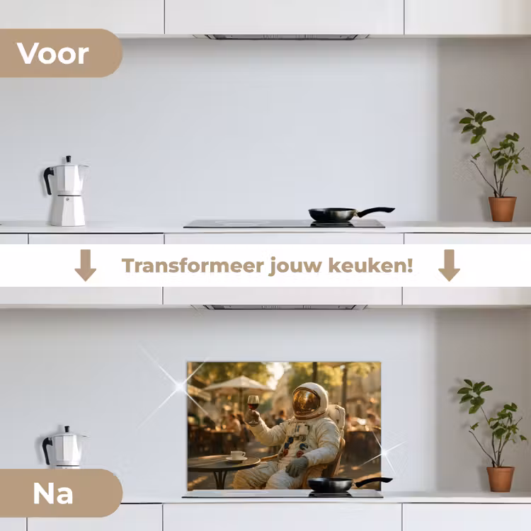 Wijn - Rood - Terras - Koffie keuken achterwand spatscherm klein -voor_na_NL