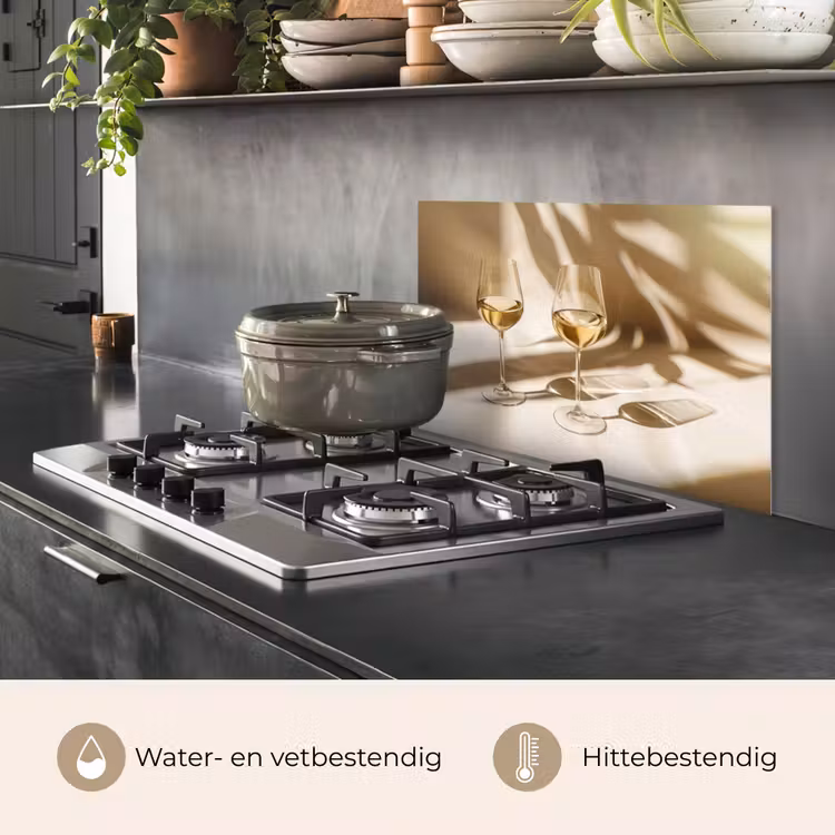 Wijn - Wijnglazen - Wit keuken achterwand spatscherm klein -usp_NL