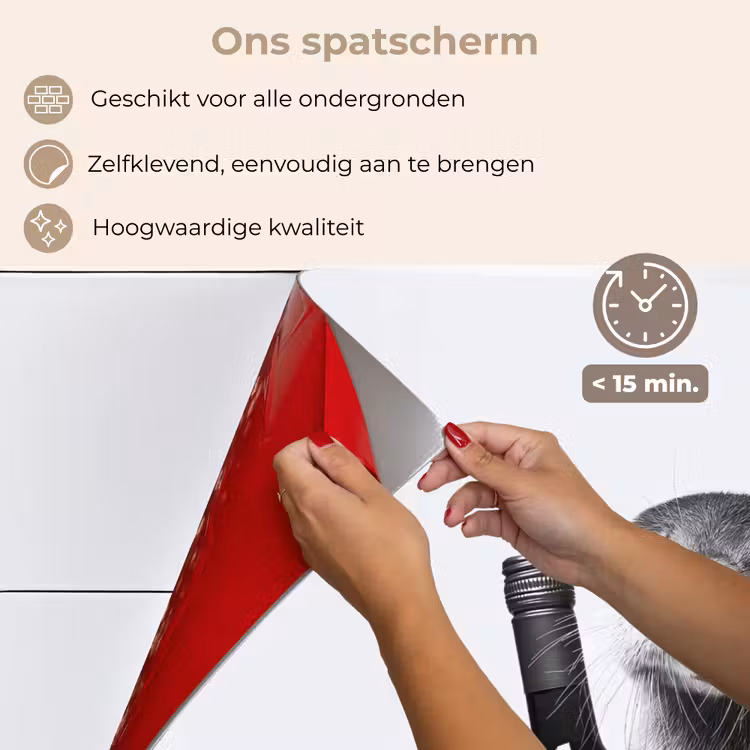 Wijnfles - Otter - Zwart keuken achterwand spatscherm klein -spatscherm_NL