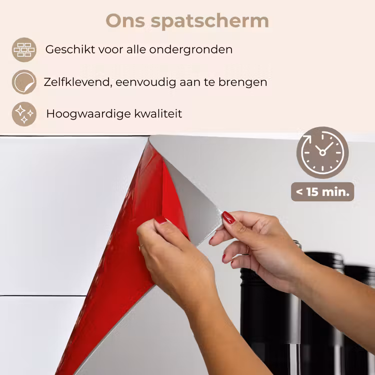 Wijnflessen - Zwart - Minimalistisch keuken achterwand spatscherm klein -spatscherm_NL