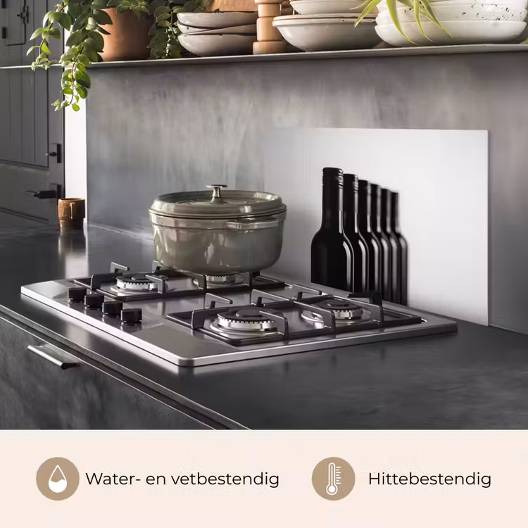 Wijnflessen - Zwart - Minimalistisch keuken achterwand spatscherm klein -usp_NL
