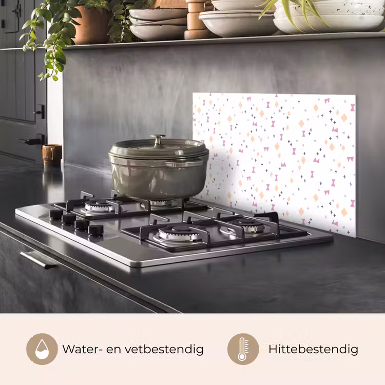 Wit - Vormen - Kleuren keuken achterwand spatscherm klein 900 -usp_NL