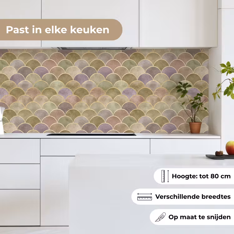 Zacht - Goud - Kleurrijk keuken achterwand 2 middel 871 -sfeer4_NL