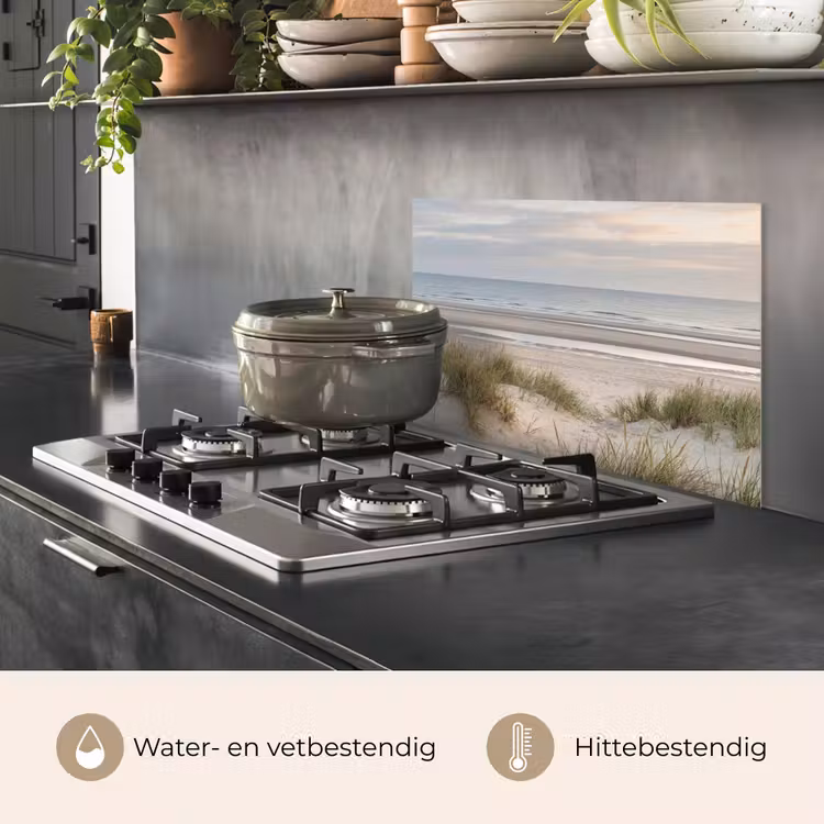 Zandstrand - Bewolkt - Duinen keuken achterwand spatscherm klein -usp_NL