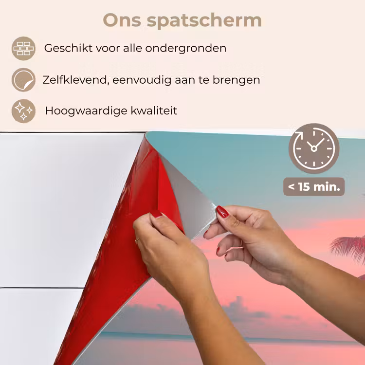 Zee - Boot - Zonsondergang keuken achterwand spatscherm klein -spatscherm_NL