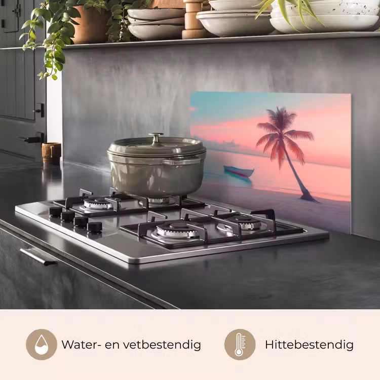 Zee - Boot - Zonsondergang keuken achterwand spatscherm klein -usp_NL