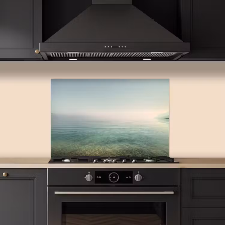 Zee - Horizon - Blauw - Mist keuken achterwand spatscherm klein -sfeer1