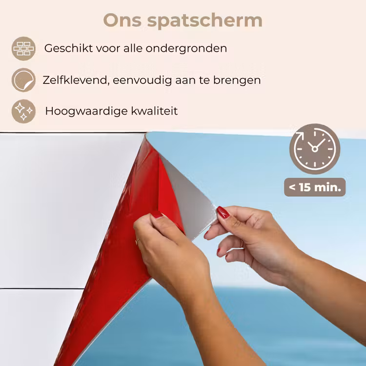 Zee - Koffiekopjes - Zomers keuken achterwand spatscherm klein -spatscherm_NL