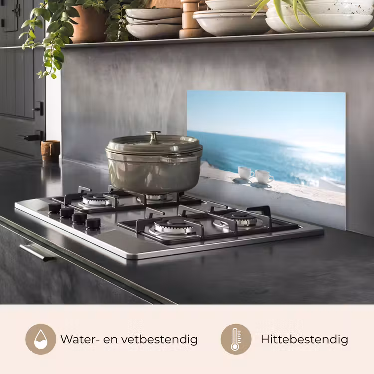 Zee - Koffiekopjes - Zomers keuken achterwand spatscherm klein -usp_NL