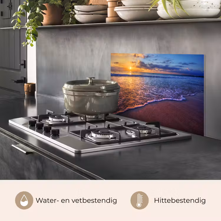 Zee - Strand - Zonsondergang - Wolken - Horizon keuken achterwand spatscherm klein -usp_NL