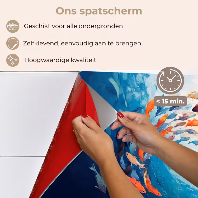 Zee - Vissen - Kleurrijk - Dynamisch keuken achterwand spatscherm klein -spatscherm_NL