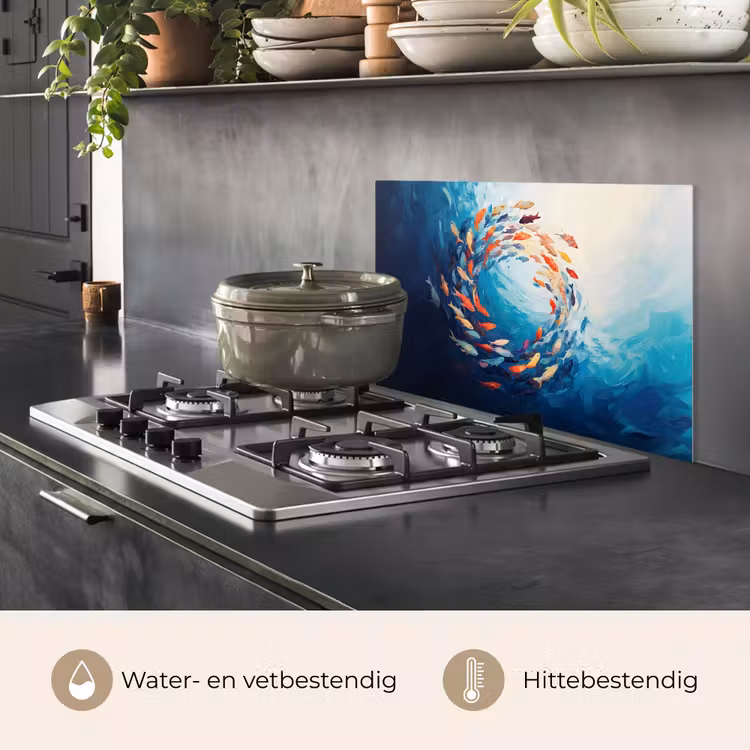 Zee - Vissen - Kleurrijk - Dynamisch keuken achterwand spatscherm klein -usp_NL