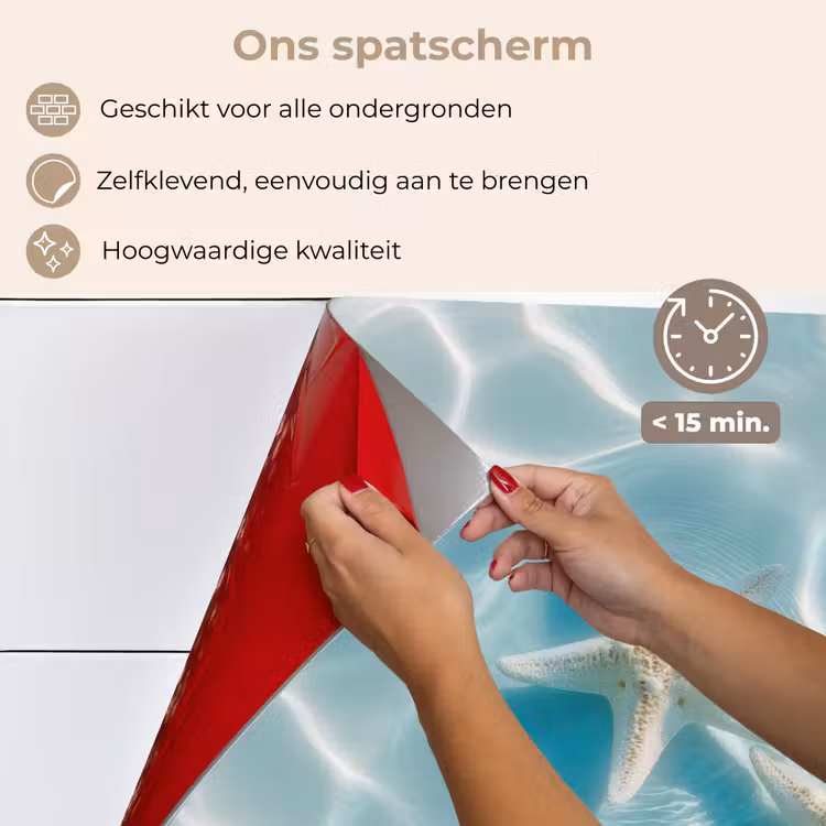 Zeesterren - Golvend water - Rustgevend keuken achterwand spatscherm klein -spatscherm_NL