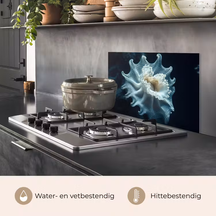 Zeewezen - Wit - Golven - Water keuken achterwand spatscherm klein -usp_NL