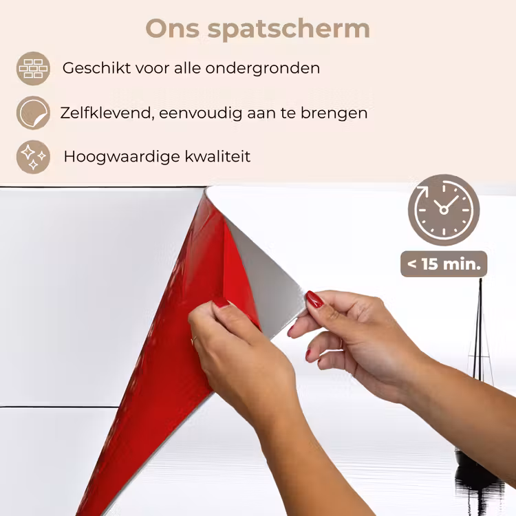 Zeilboot - Zwart - Water - Silhouet keuken achterwand spatscherm klein -spatscherm_NL
