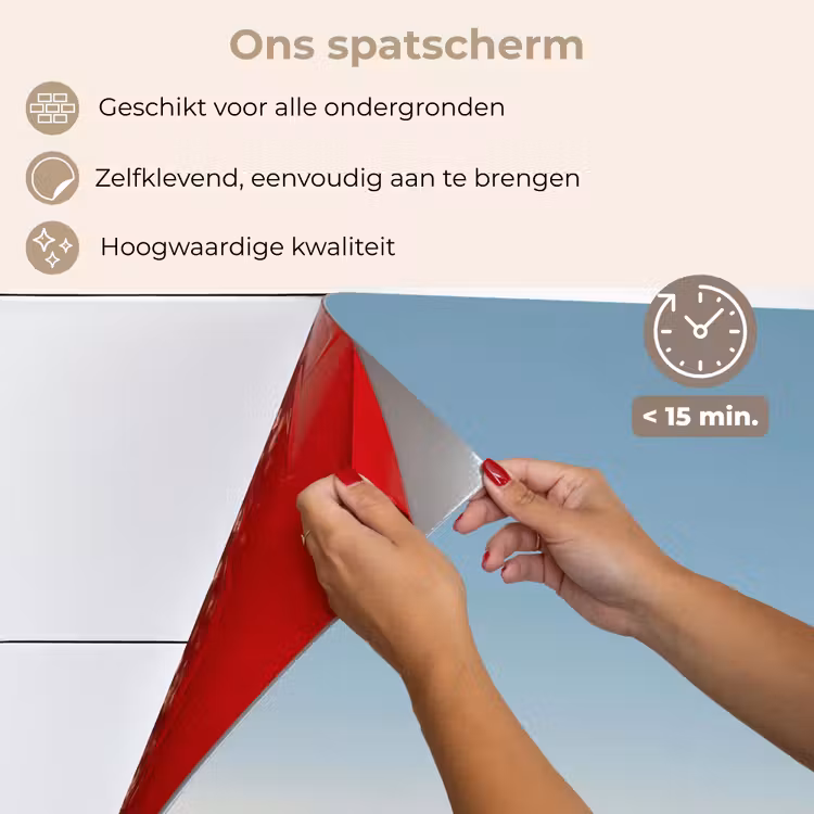 Zeilbootje - Kalme zee - Helderblauwe hemel keuken achterwand spatscherm klein -spatscherm_NL