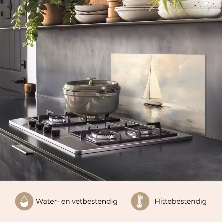 Zeilschip - Zee - Bewolkt keuken achterwand spatscherm klein -usp_NL