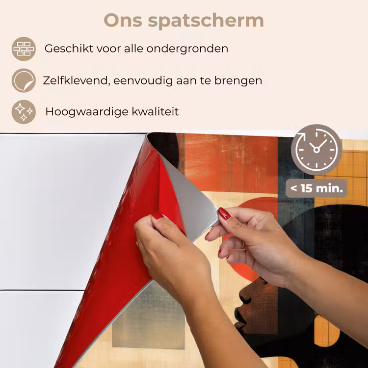 Zijaanzicht - Vrouw - Vormen keuken achterwand spatscherm klein -spatscherm_NL