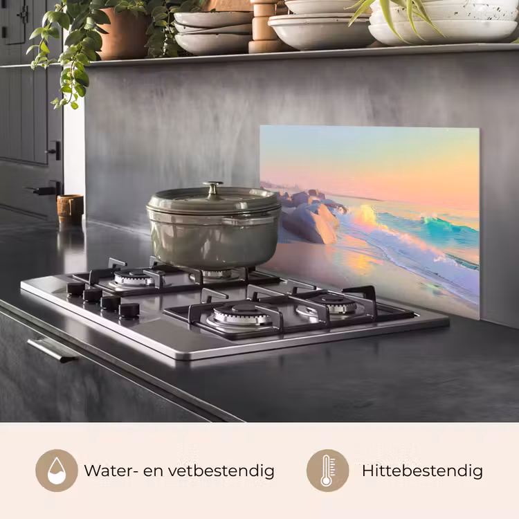 Zomerlicht - Strand - Fonkelende accenten keuken achterwand spatscherm klein -usp_NL